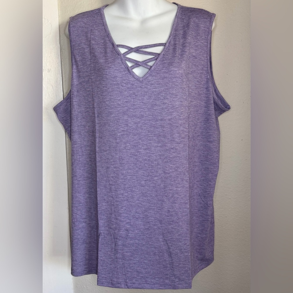 NWT Kissmoda Purple short sleeve T-shirt women Size 3XL